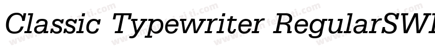 Classic Typewriter RegularSWFTE字体转换